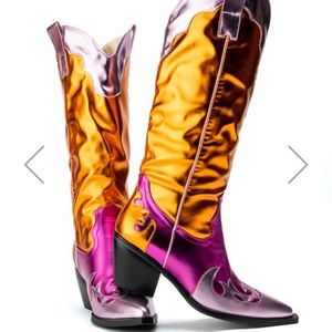 AKIRA Azalea Wang Spice It Up Chunky Western Boot (SOLD OUT)